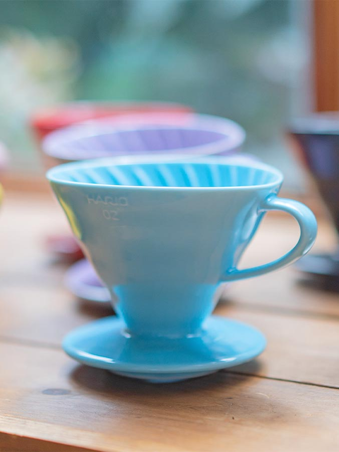 Hario Dripper, Keramik hellblau V60 Größe 02